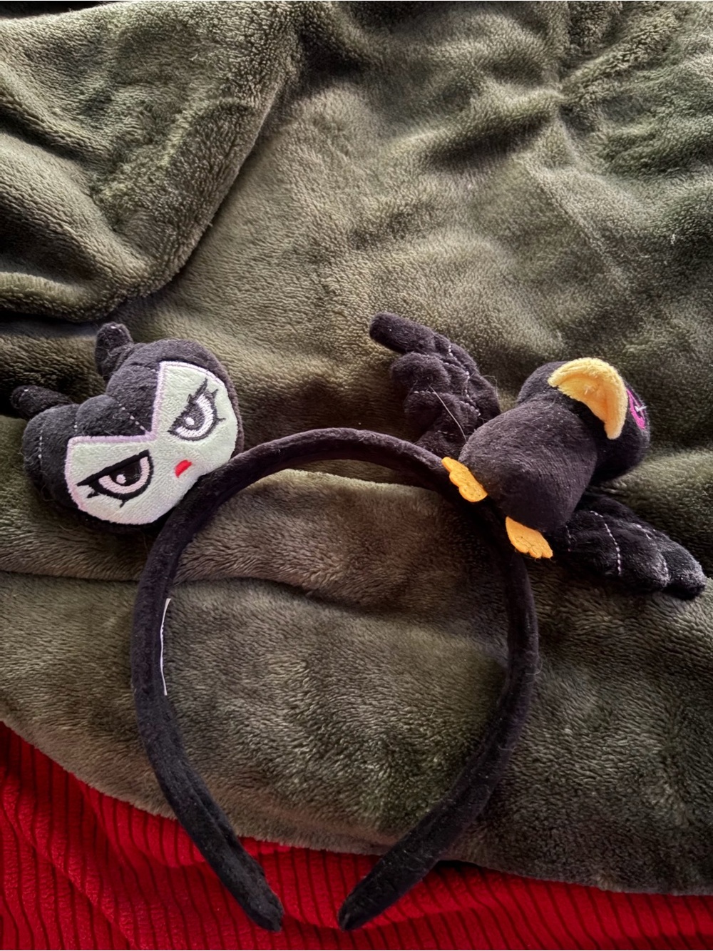 Disney/Forever 21 Black Plush Maleficent and Diablo headband